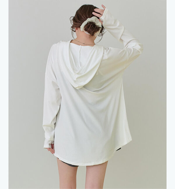 SEA DRESS「オーバーシルエットラッシュパーカープルオーバー」|ビキニトップス|