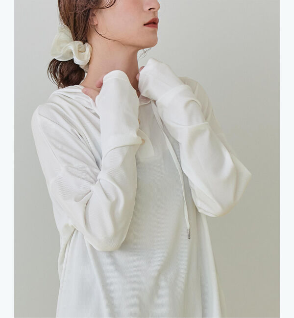 SEA DRESS「オーバーシルエットラッシュパーカープルオーバー」|ビキニトップス|