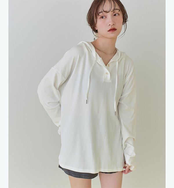 SEA DRESS「オーバーシルエットラッシュパーカープルオーバー」|ビキニトップス|