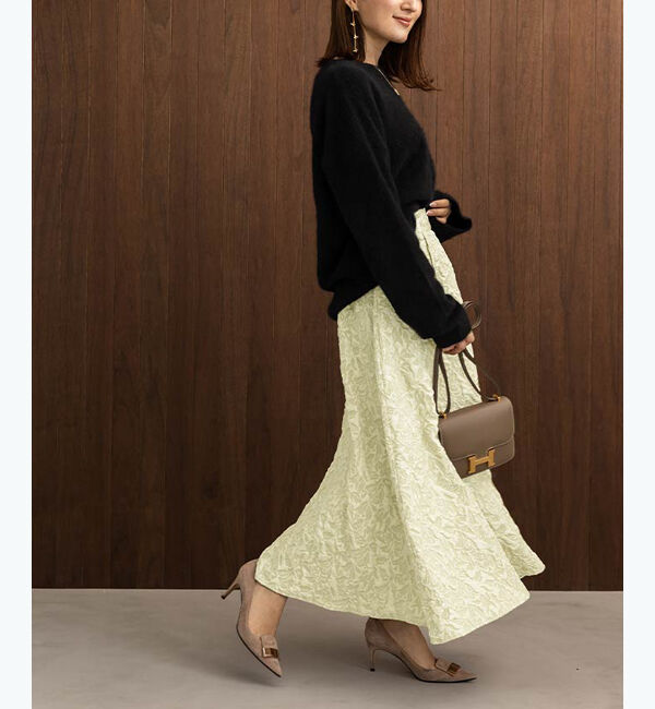 ur's「【星玲奈さんコラボアイテム】ウール混クルーネックニットプルオーバートップス」|ニット・セーター|