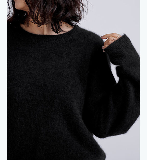 ur's「【星玲奈さんコラボアイテム】ウール混クルーネックニットプルオーバートップス」|ニット・セーター|