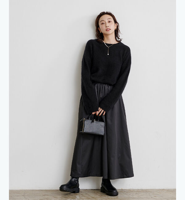 ur's「【星玲奈さんコラボアイテム】ウール混クルーネックニットプルオーバートップス」|ニット・セーター|