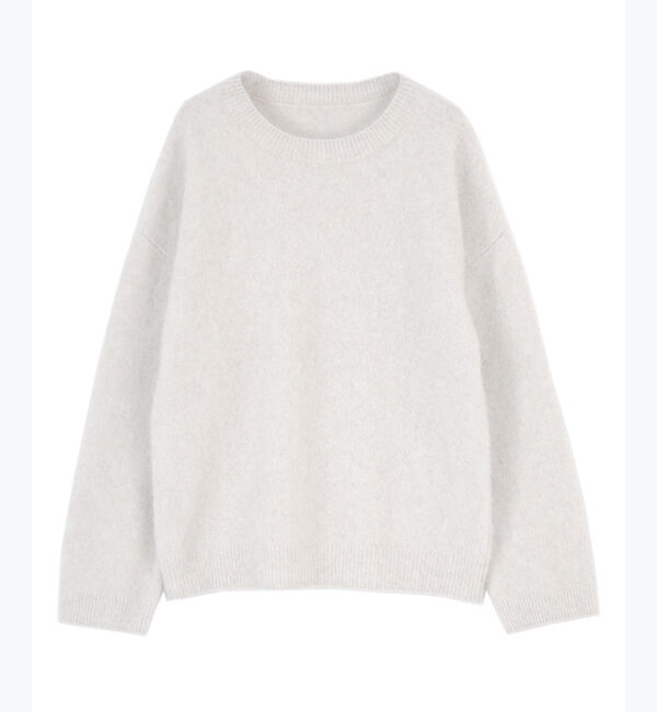 ur's「【星玲奈さんコラボアイテム】ウール混クルーネックニットプルオーバートップス」|ニット・セーター|