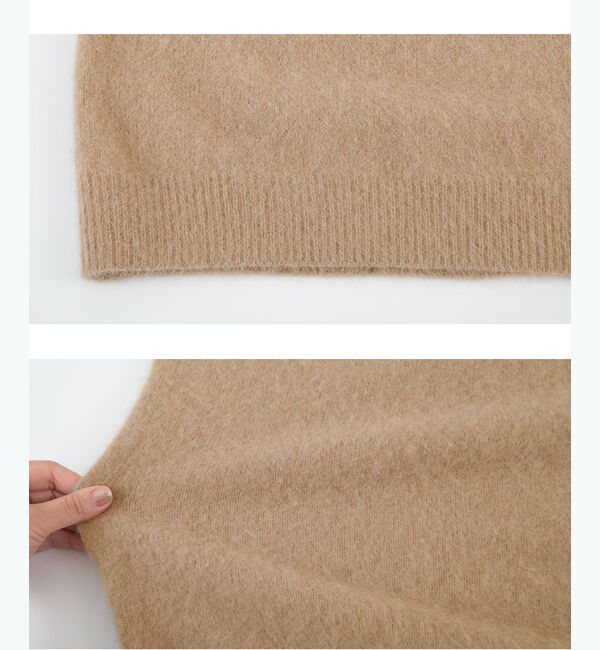 ur's「【星玲奈さんコラボアイテム】ウール混クルーネックニットプルオーバートップス」|ニット・セーター|