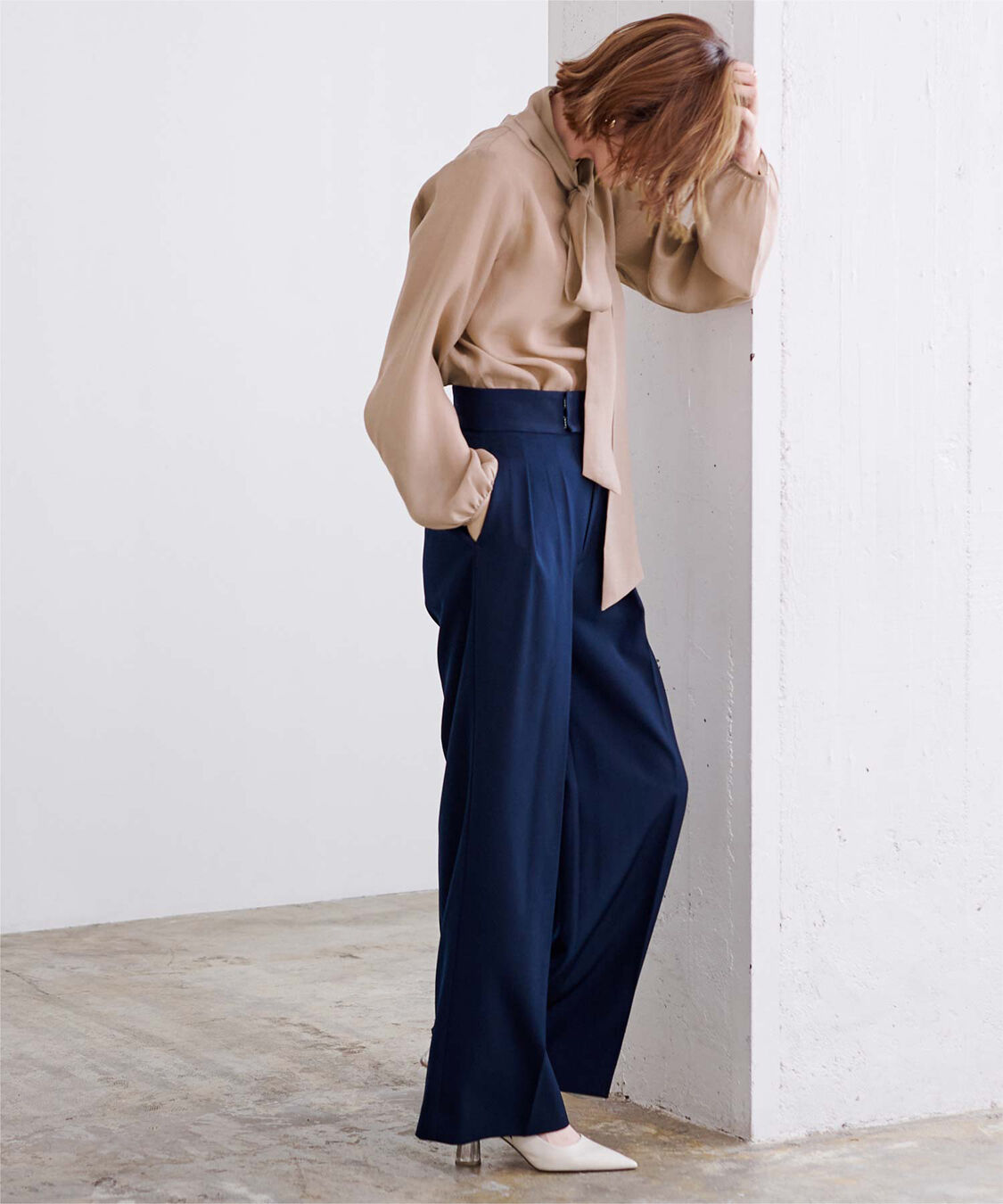 ur's「ボウタイ付シアーハイネックブラウス」|シャツ・ブラウス|