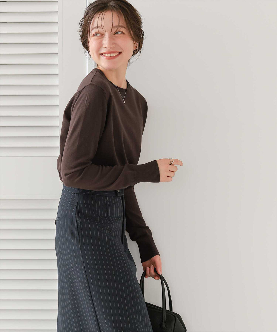 titivate「なめらか手触りカシミヤタッチクルーネックニット」|ニット・セーター|