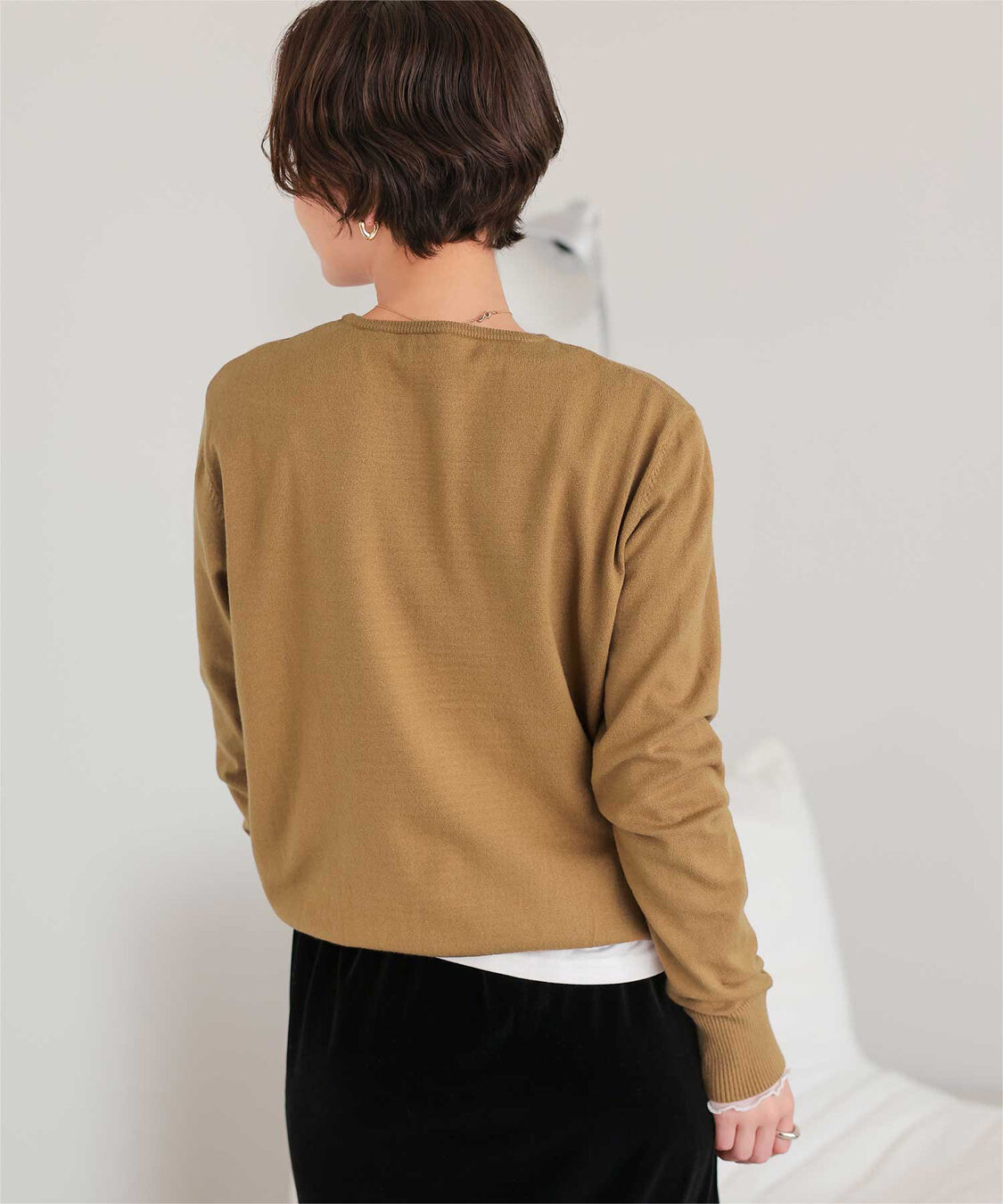 titivate「なめらか手触りカシミヤタッチクルーネックニット」|ニット・セーター|
