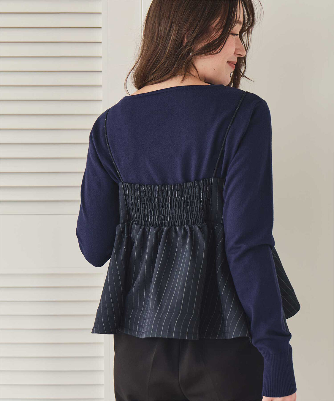 titivate「なめらか手触りカシミヤタッチボートネックニット」|ニット・セーター|