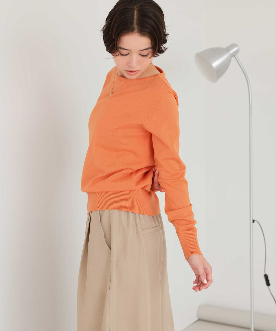 titivate「なめらか手触りカシミヤタッチボートネックニット」|ニット・セーター|