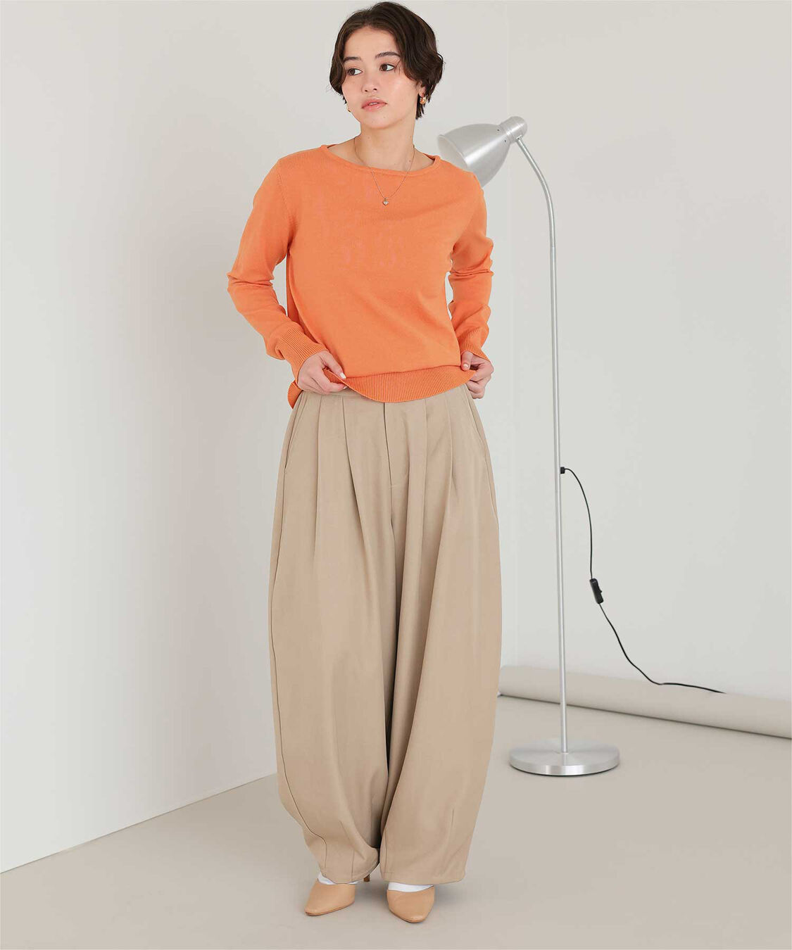 titivate「なめらか手触りカシミヤタッチボートネックニット」|ニット・セーター|