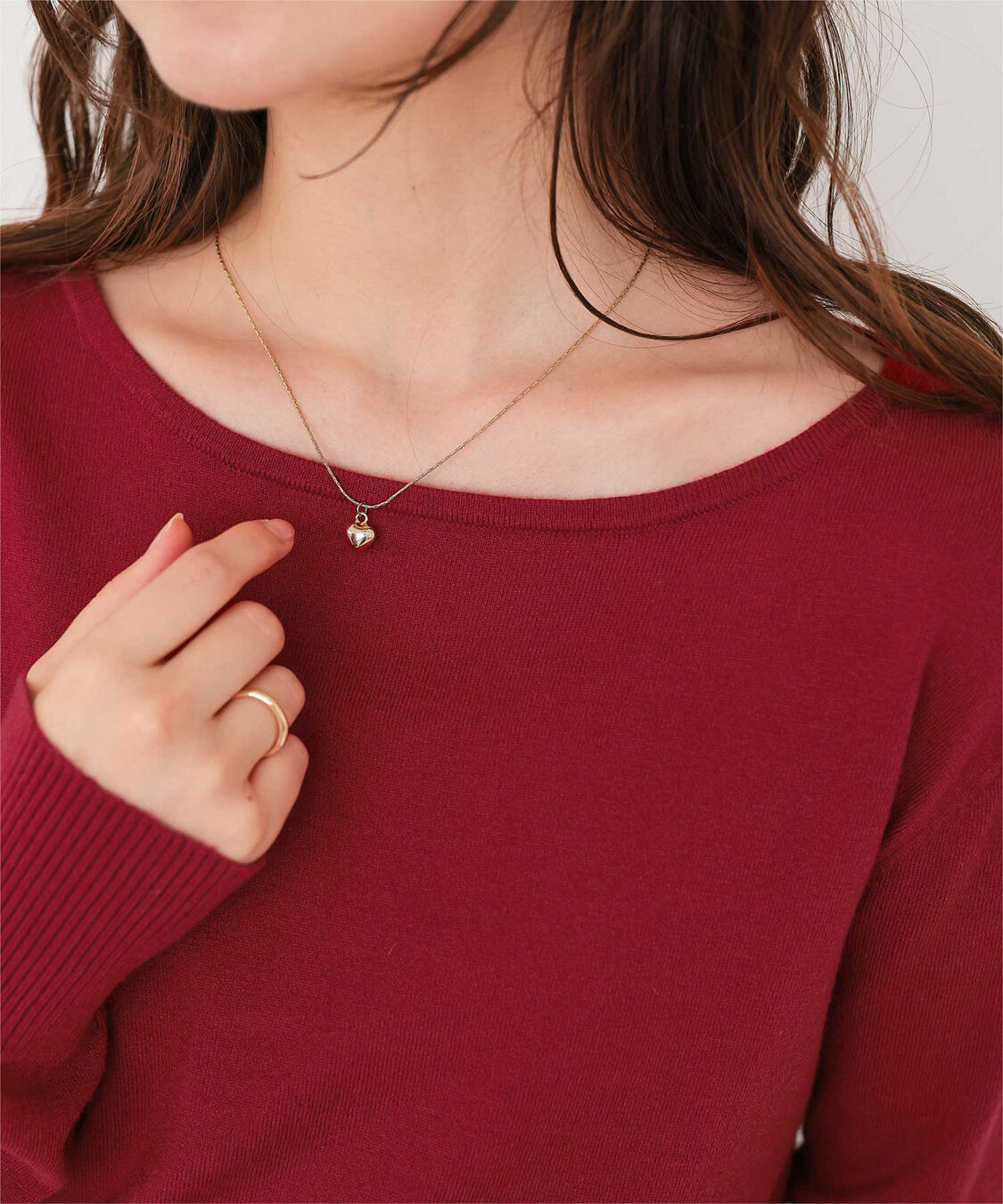 titivate「なめらか手触りカシミヤタッチボートネックニット」|ニット・セーター|