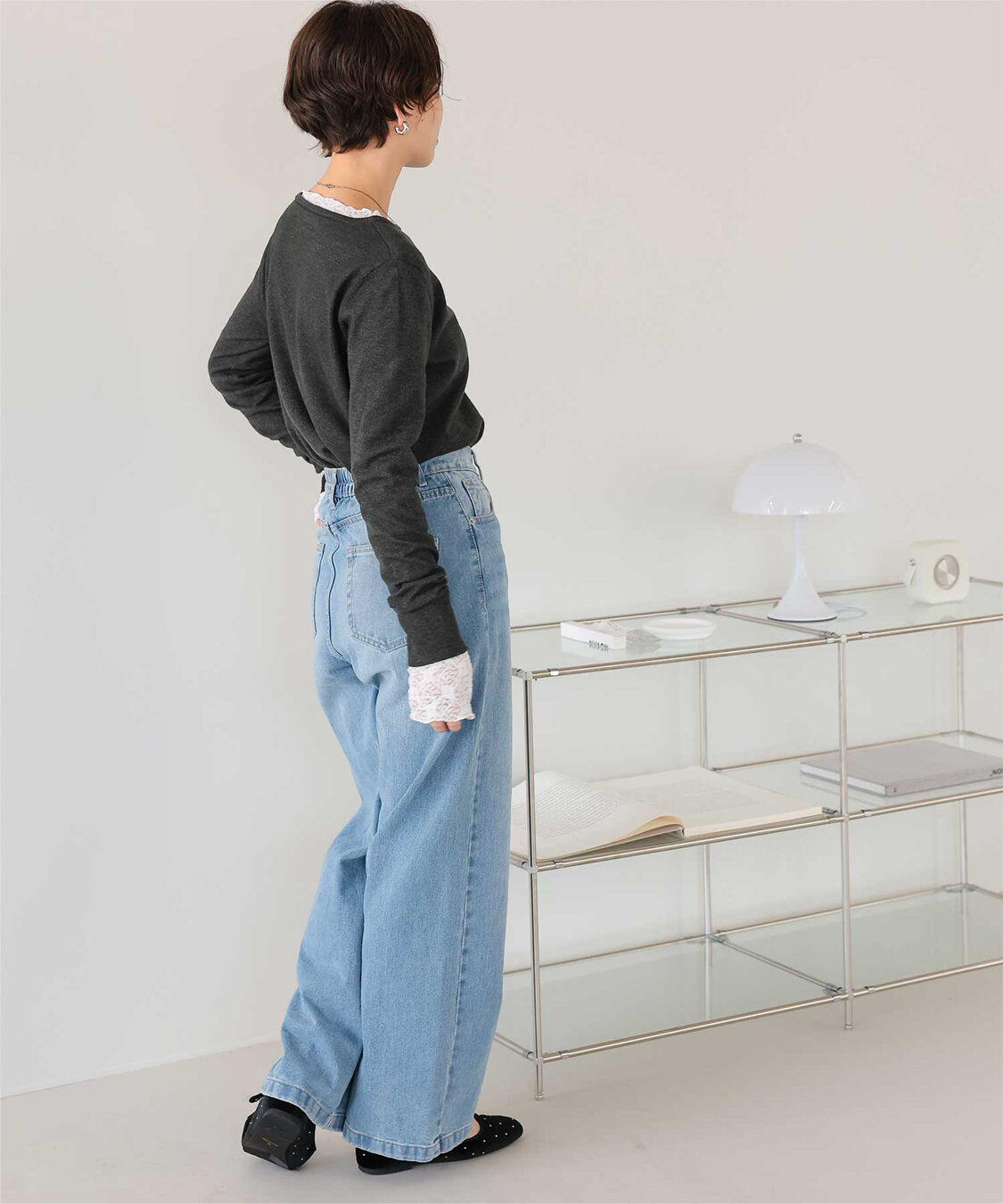 titivate「なめらか手触りカシミヤタッチボートネックニット」|ニット・セーター|