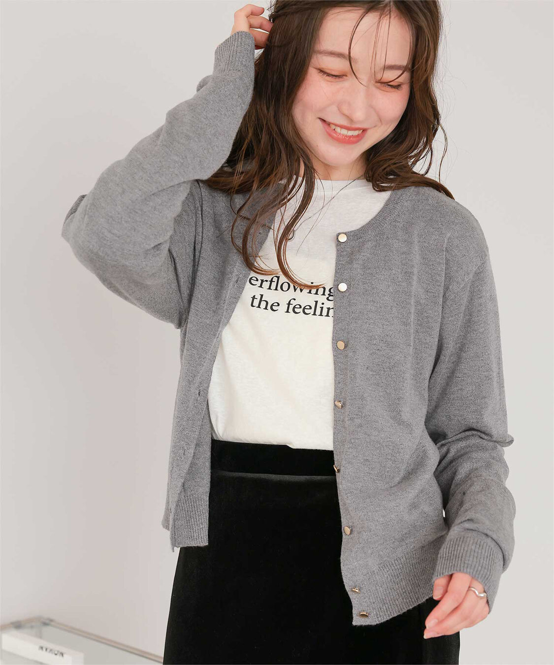titivate「なめらか手触りカシミヤタッチニットカーディガン」|ニット・セーター|