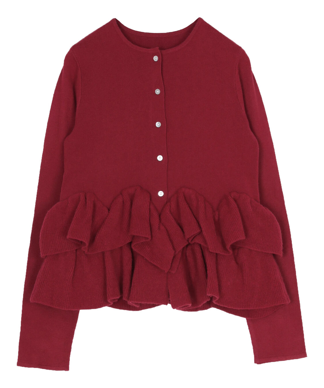 titivate「フリルヘムニットカーディガン」|ニット・セーター|