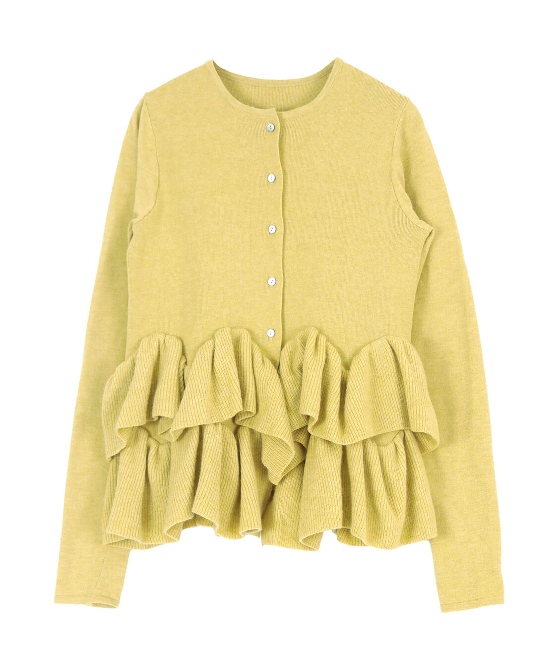 titivate「フリルヘムニットカーディガン」|ニット・セーター|