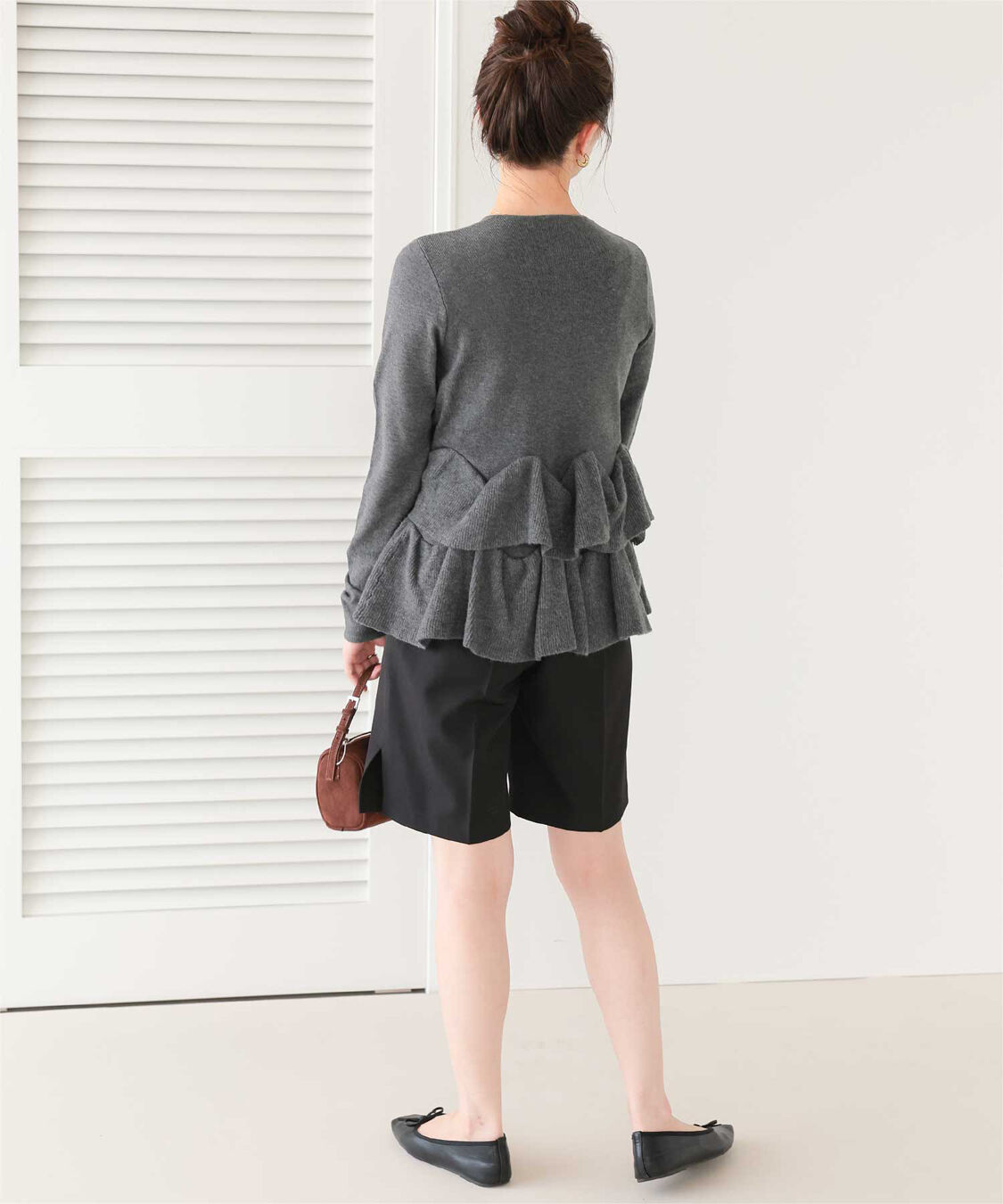 titivate「フリルヘムニットカーディガン」|ニット・セーター|