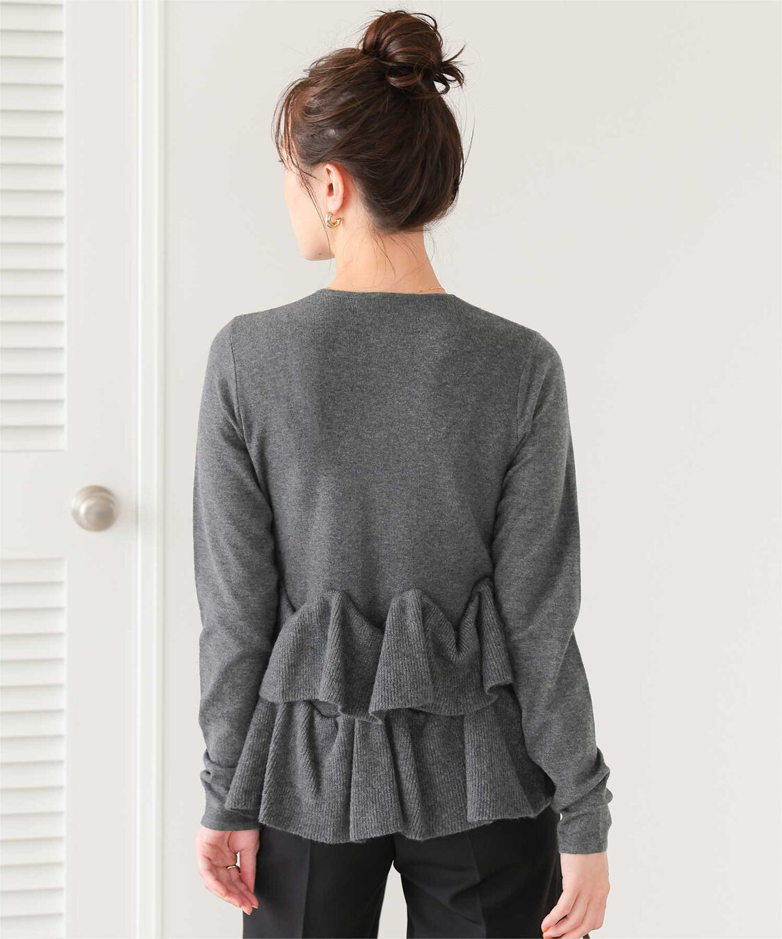 titivate「フリルヘムニットカーディガン」|ニット・セーター|