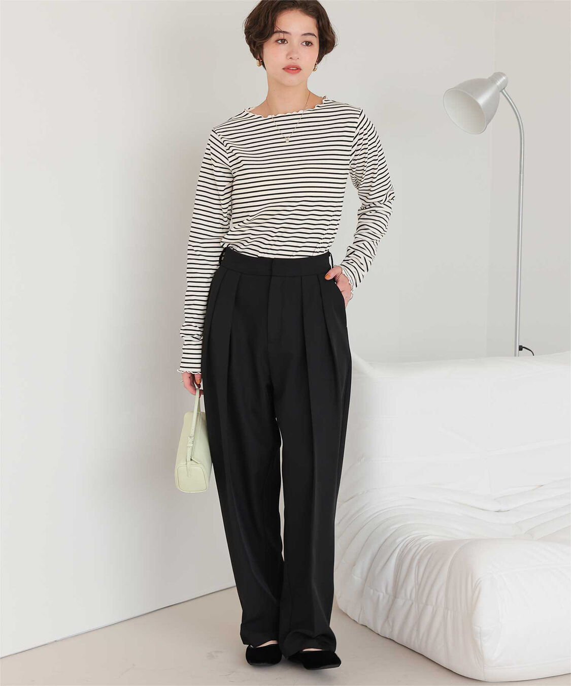 titivate「リブカットソーメローデザイントップス」|Tシャツ・カットソー|