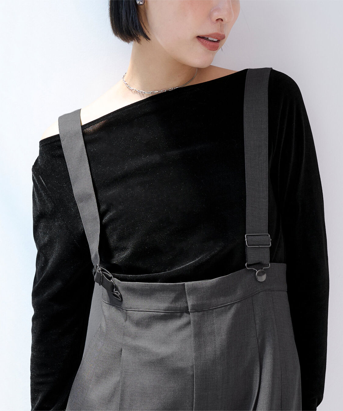 ur's「【黒川翼さんコラボアイテム】2wayボートネックベロアトップス」|Tシャツ・カットソー|