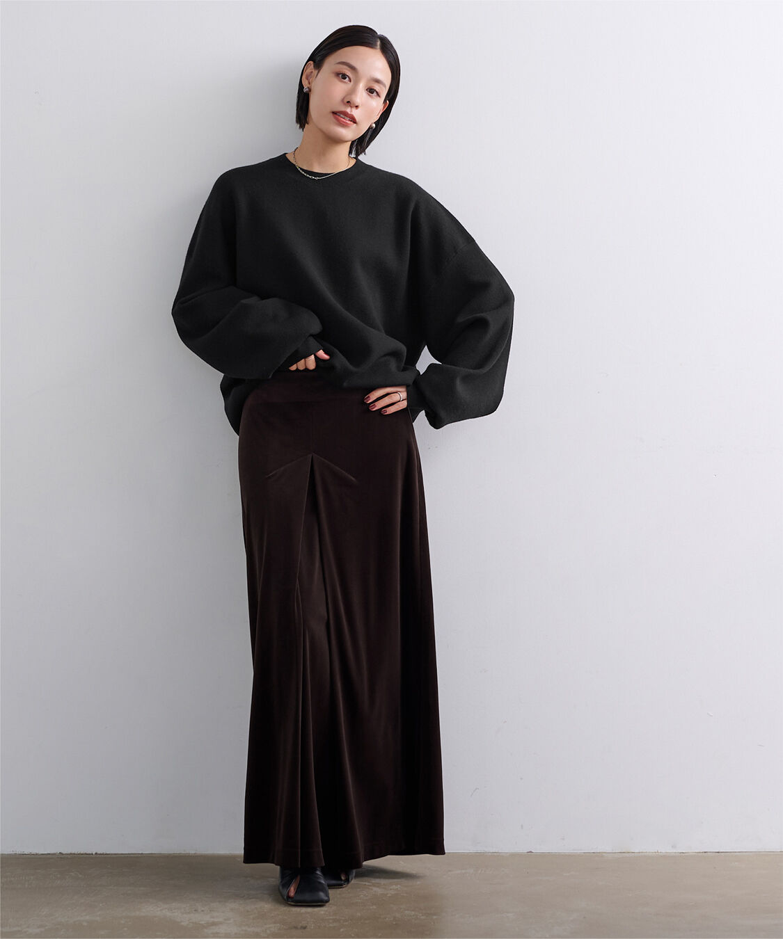 ur's「【黒川翼さんコラボアイテム】スウェットライクオーバーサイズニット」|ニット・セーター|