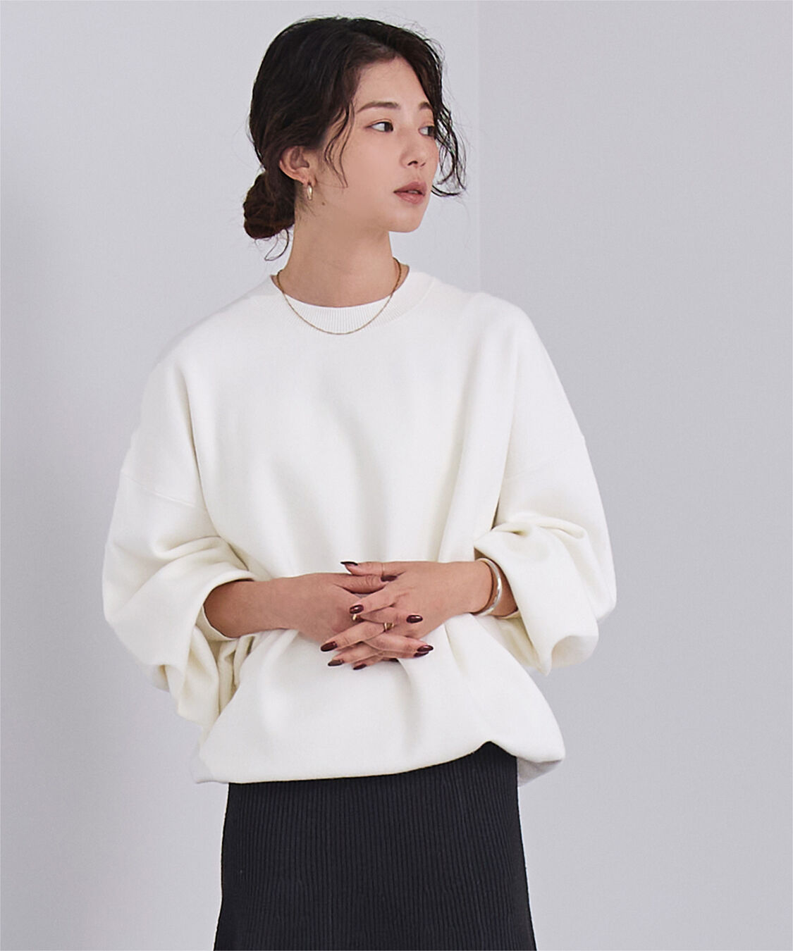 ur's「【黒川翼さんコラボアイテム】スウェットライクオーバーサイズニット」|ニット・セーター|