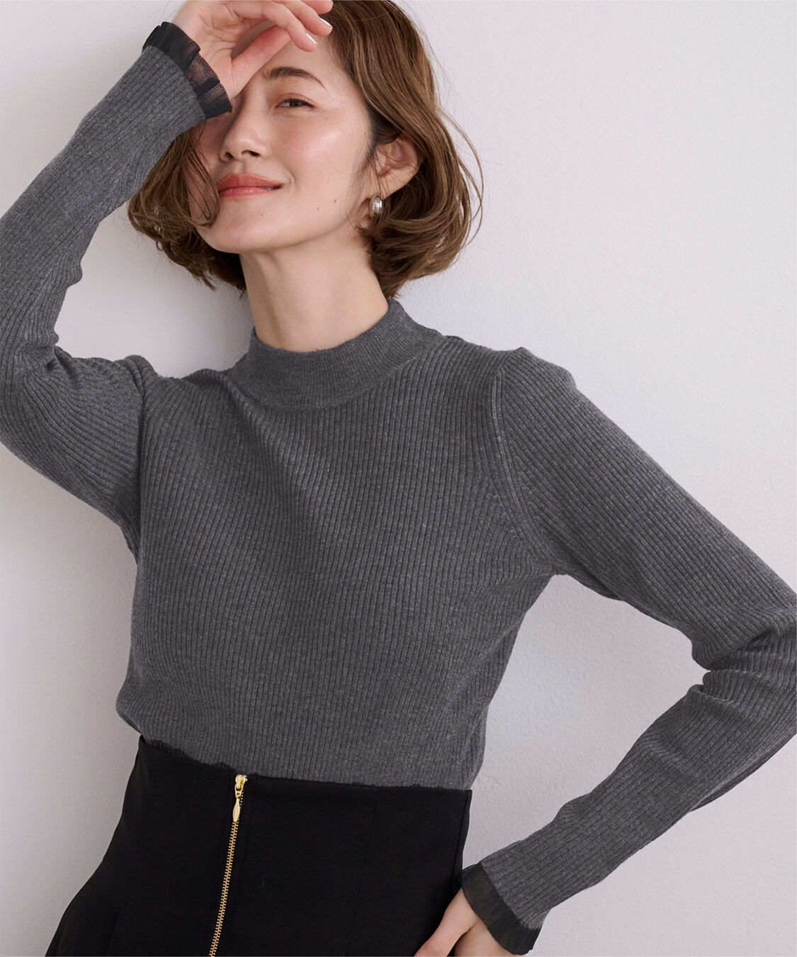 ur's「シアースリーブプチハイネックリブニット」|ニット・セーター|
