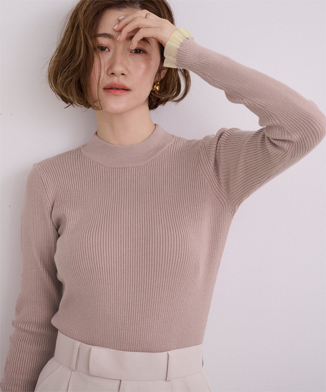 ur's「シアースリーブプチハイネックリブニット」|ニット・セーター|