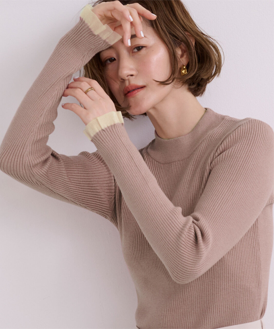 ur's「シアースリーブプチハイネックリブニット」|ニット・セーター|