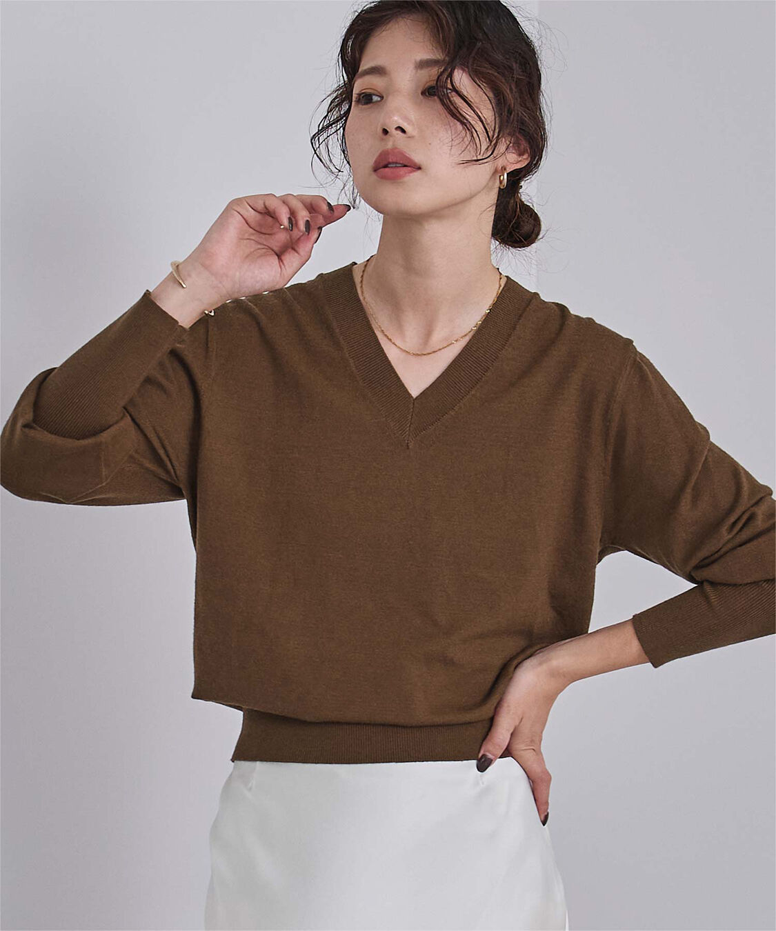 ur's「もちもちVネックニット」|ニット・セーター|