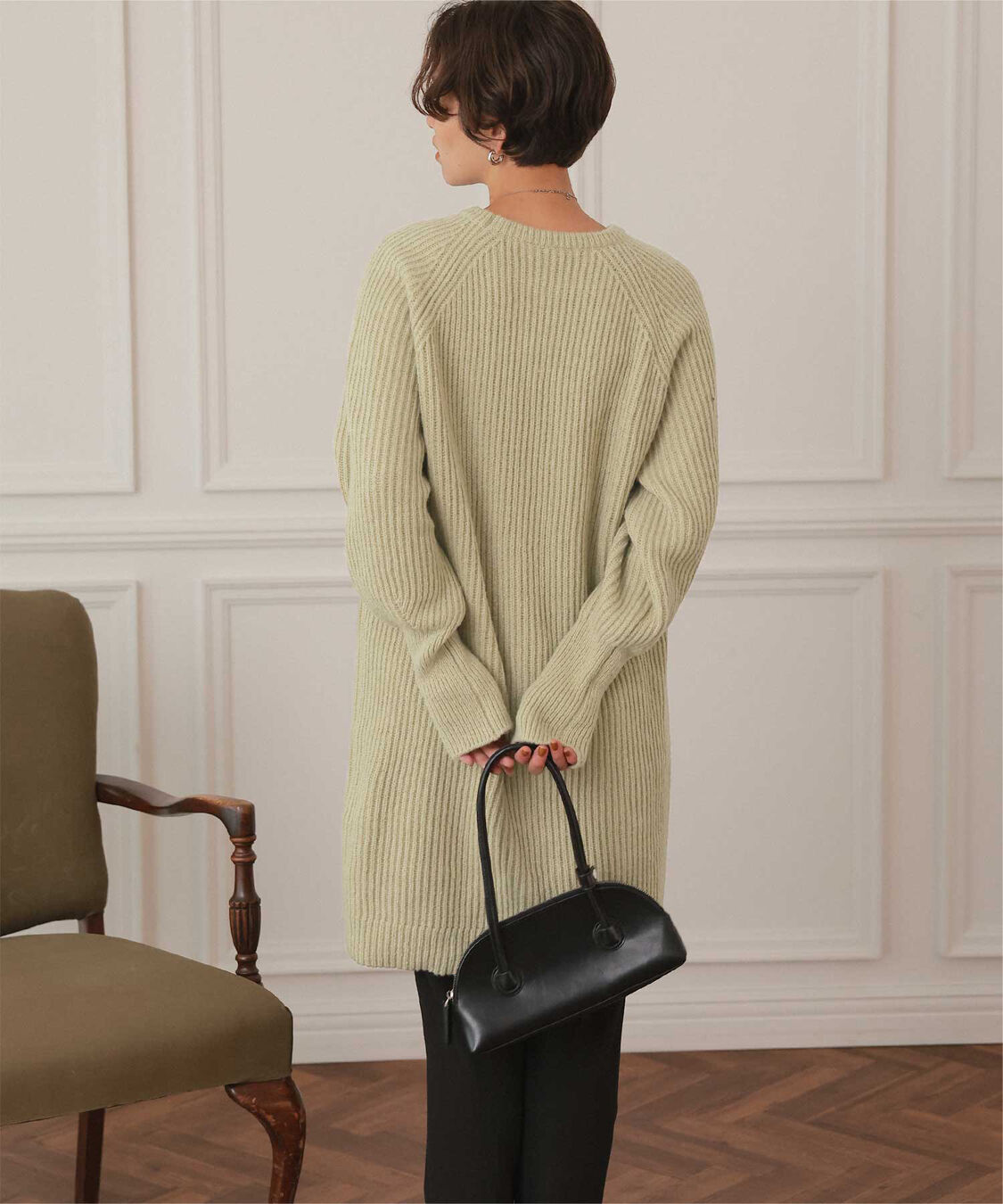 titivate「ボリュームスリーブニットミニワンピース」|ワンピース|