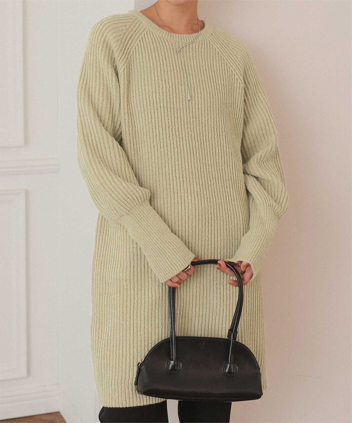 titivate「ボリュームスリーブニットミニワンピース」|ワンピース|