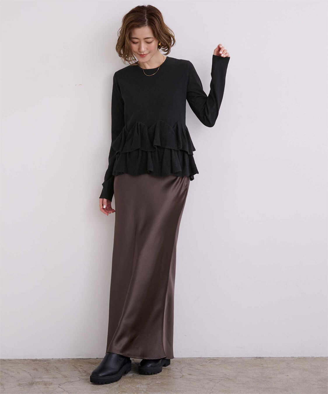 ur's「フリルヘムニット」|ニット・セーター|