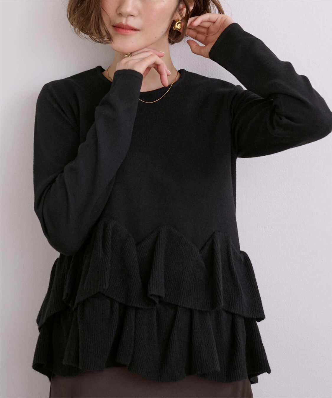 ur's「フリルヘムニット」|ニット・セーター|