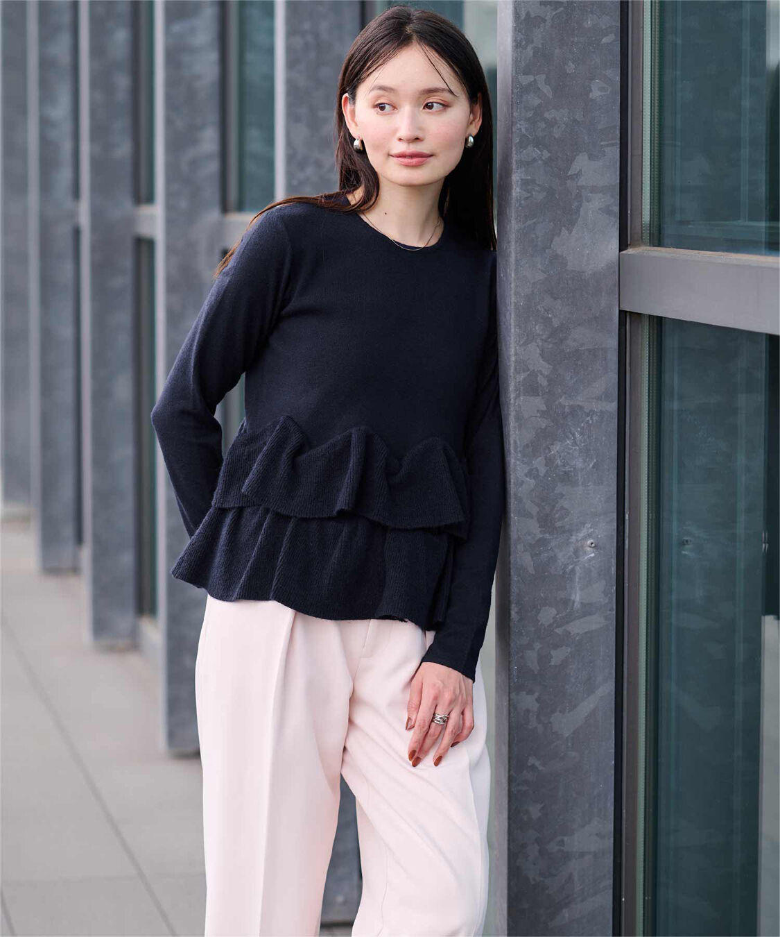 ur's「フリルヘムニット」|ニット・セーター|