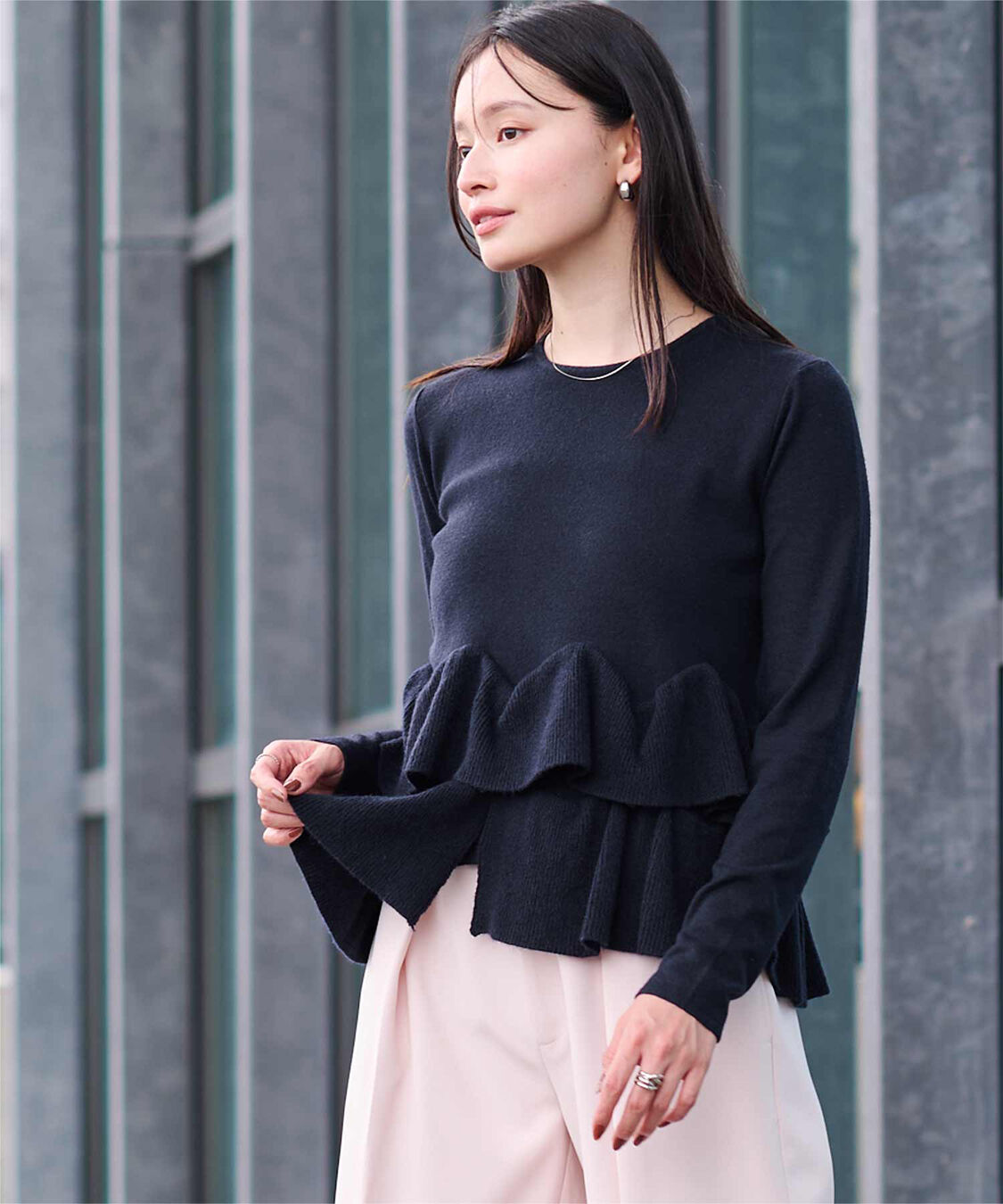 ur's「フリルヘムニット」|ニット・セーター|