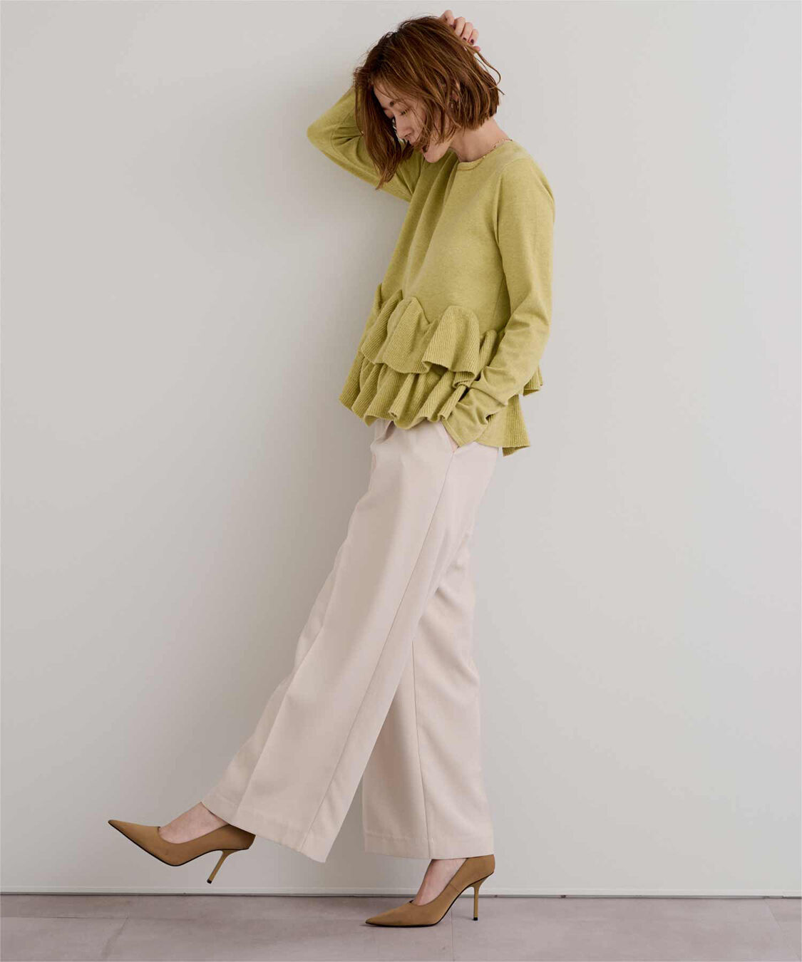 ur's「フリルヘムニット」|ニット・セーター|