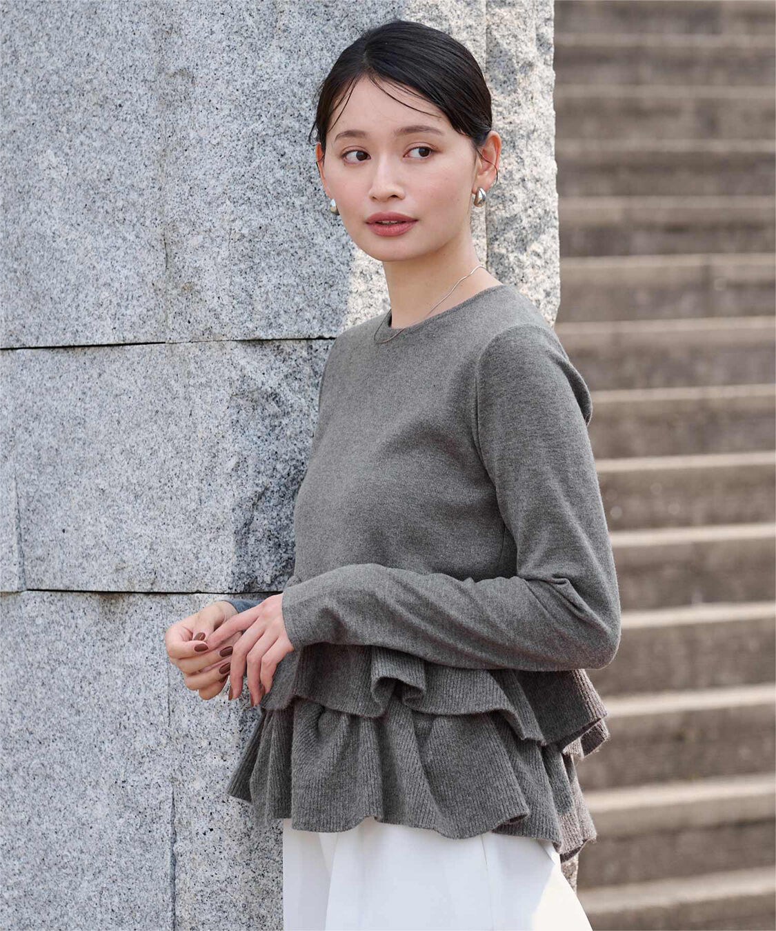 ur's「フリルヘムニット」|ニット・セーター|