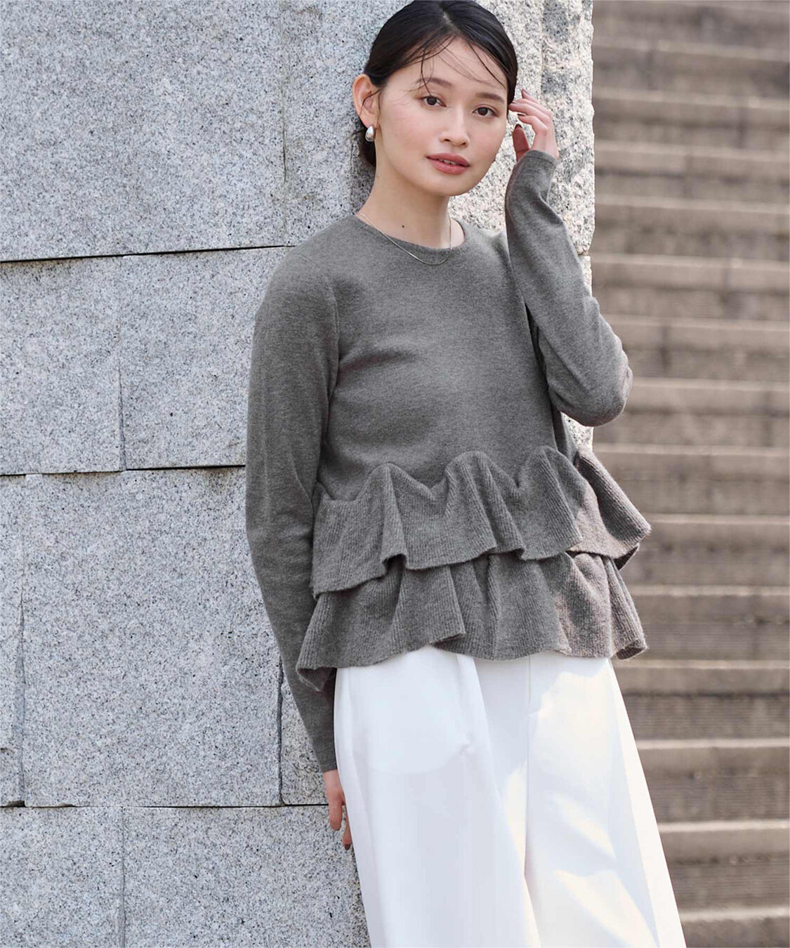 ur's「フリルヘムニット」|ニット・セーター|