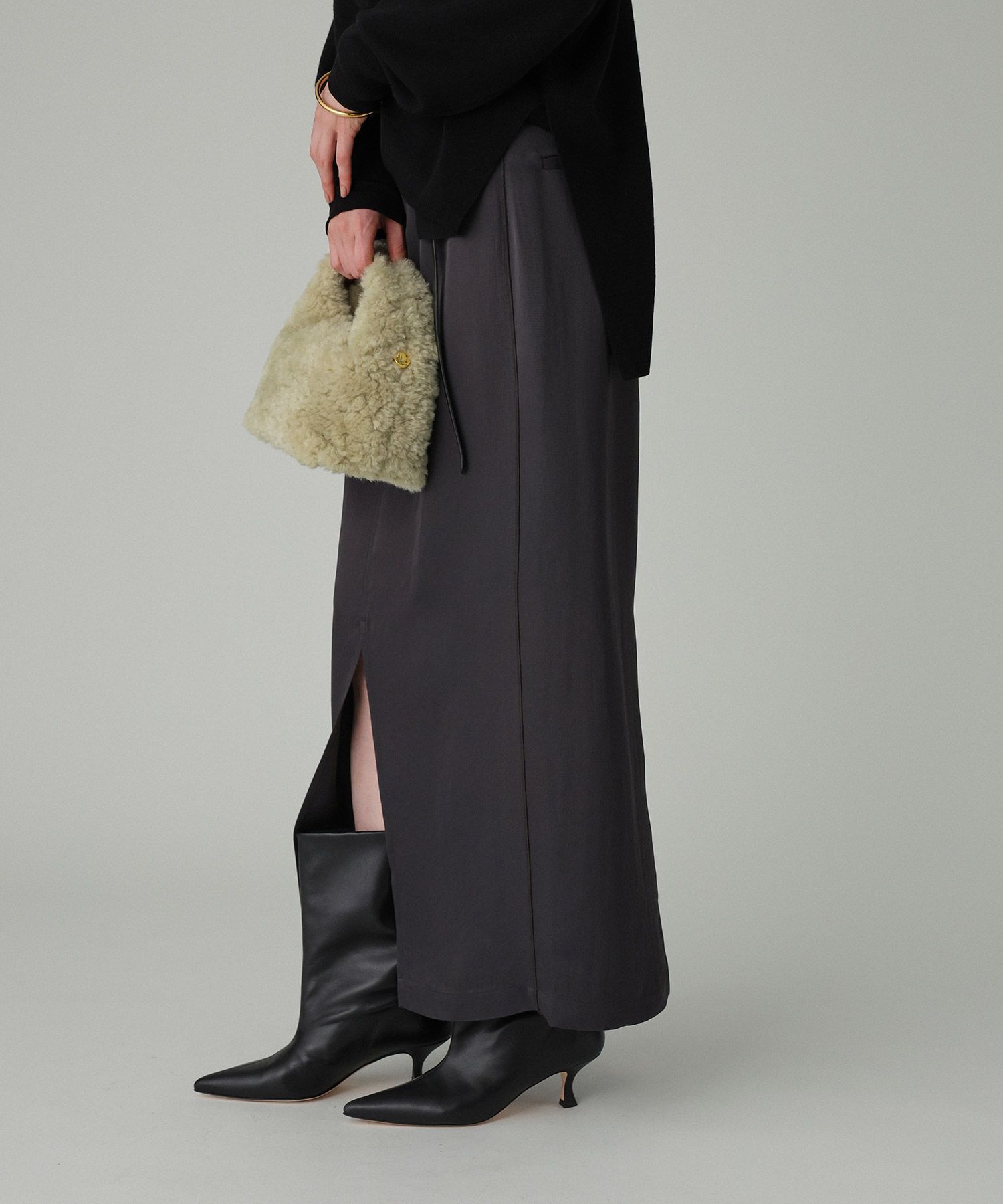 BABYLONE「アセテートメローIラインスカート」|スカート|