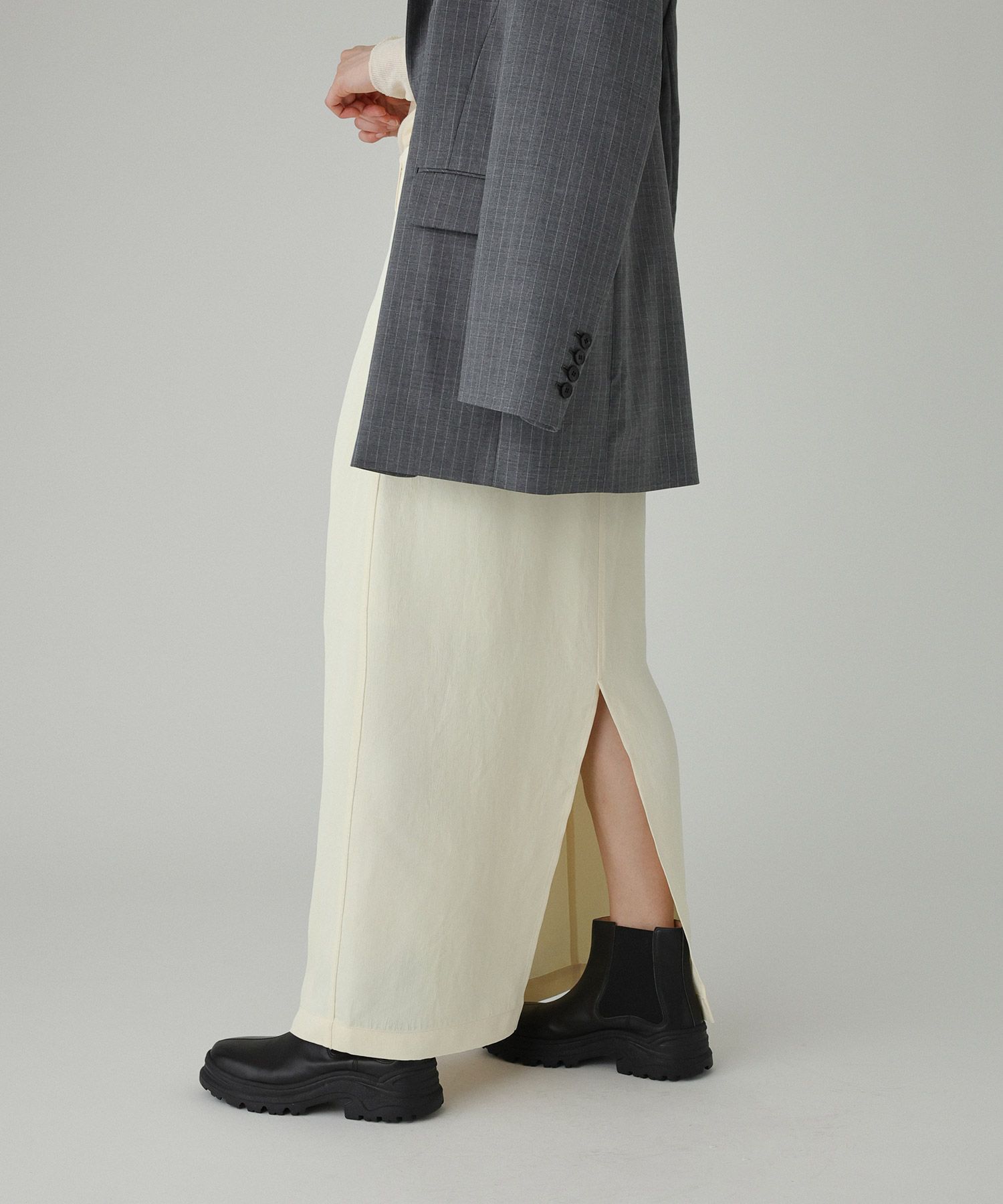 BABYLONE「アセテートメローIラインスカート」|スカート|