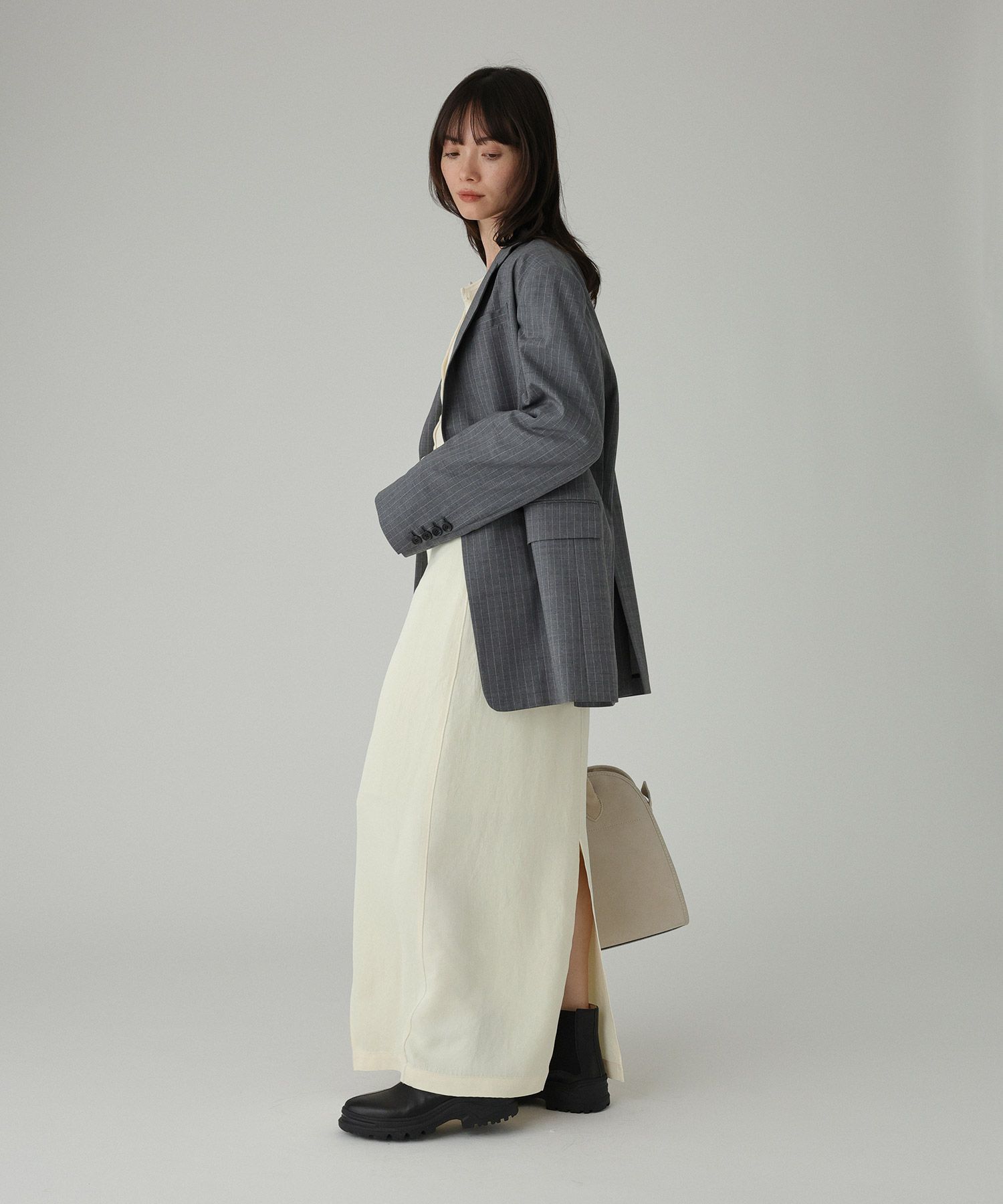 BABYLONE「アセテートメローIラインスカート」|スカート|