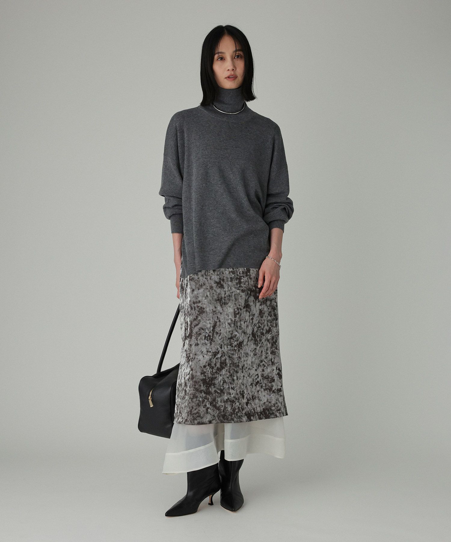 BABYLONE「ベロアレイヤードスカート」|スカート|