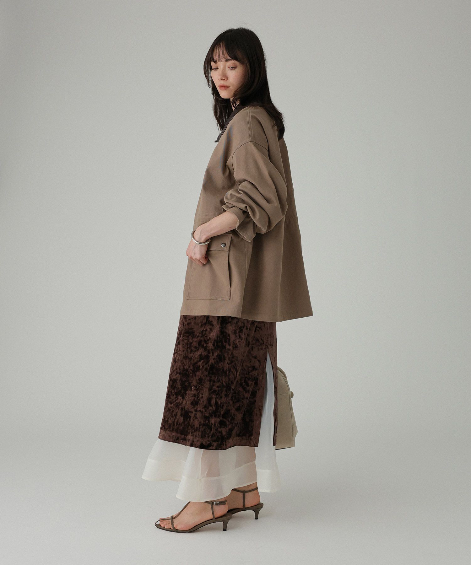 BABYLONE「ベロアレイヤードスカート」|スカート|