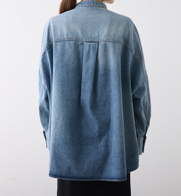  「【ベストセラー/名品】ヴィンテージライクデニムバンドカラーシャツ」|シャツ・ブラウス|