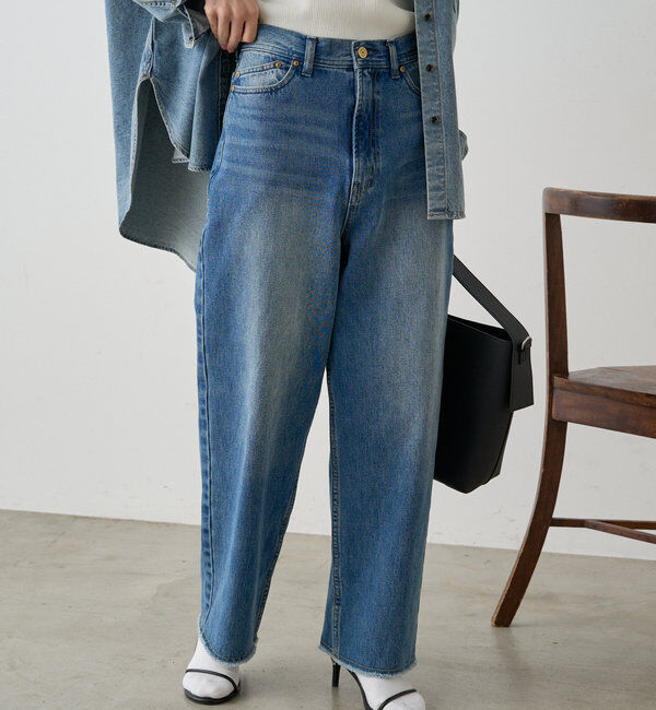  「《リバイバル》【低身長/高身長対応】タテストレッチ足長デニムパンツ」|その他|