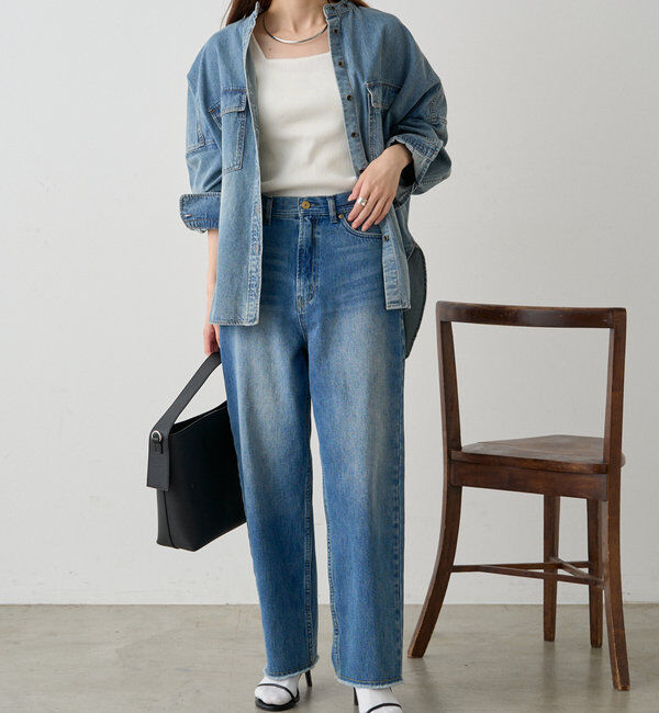  「《リバイバル》【低身長/高身長対応】タテストレッチ足長デニムパンツ」|その他|