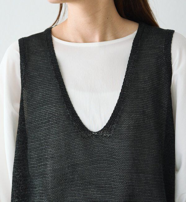  「テープヤーンニットベスト」|ニット・セーター|