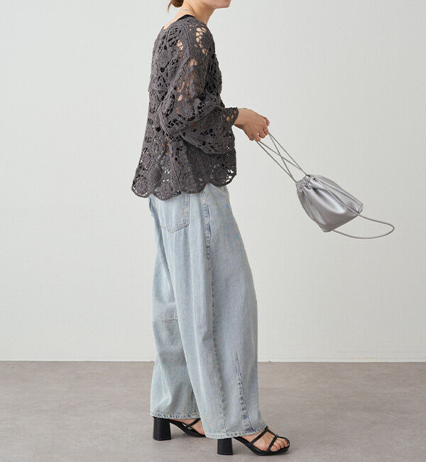  「【25AW】カギ針編み風カーディガン」|カーディガン|