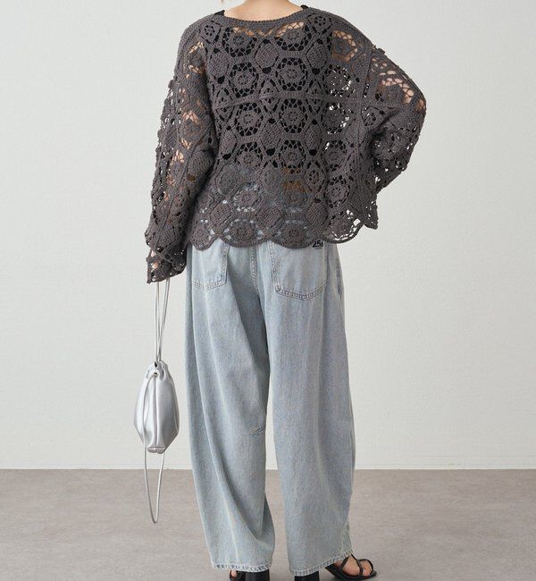  「【25AW】カギ針編み風カーディガン」|カーディガン|
