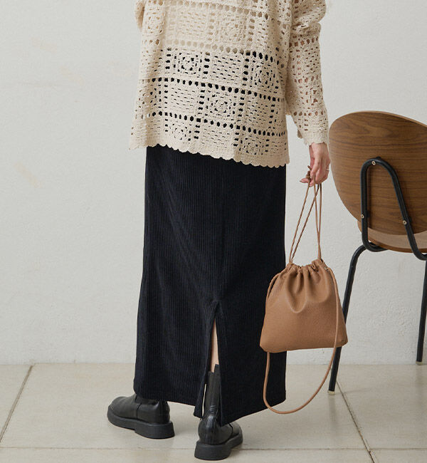  「【サイズ展開/＠yns628＆＠e_r_i_125企画】ストレッチコールスカート」|スカート|